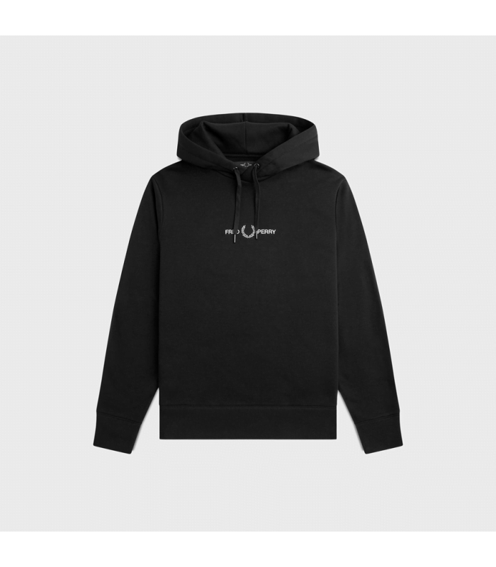 FRED PERRY EMBROIDORED HOODED SWEATSHIRT