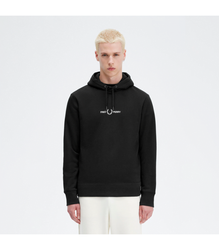 FRED PERRY EMBROIDORED HOODED SWEATSHIRT