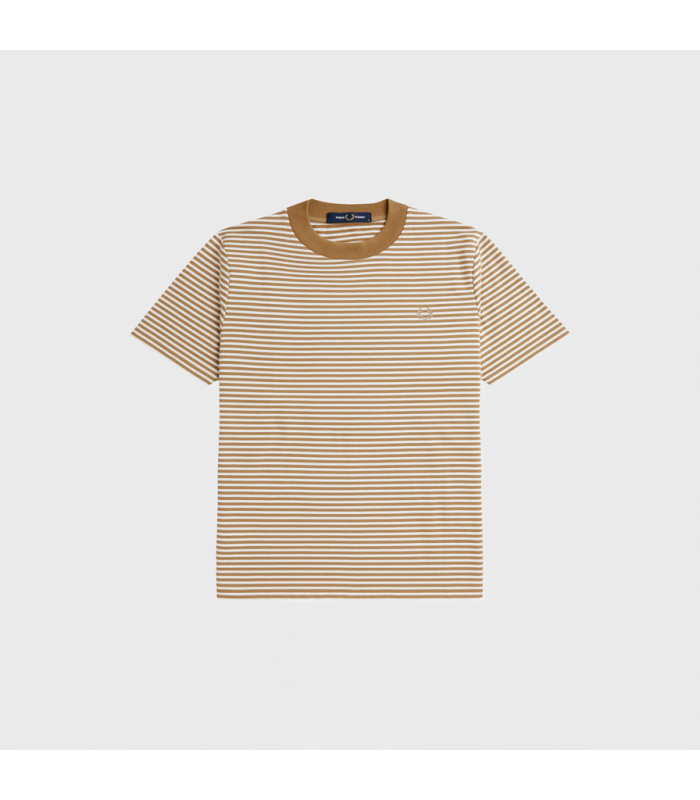 FRED PERRY FINE STRIPED HEAVY WEIGHT TEE