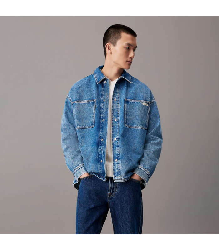 CK OVERSIZED LINEAR OVERSHIRT