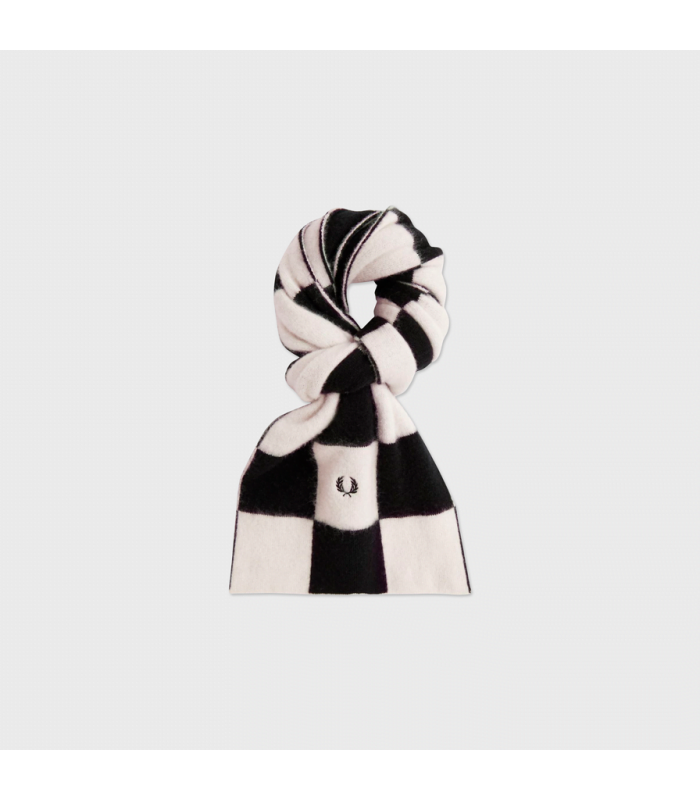 FRED PERRY CHEQUERBOARD LAMBSWOOL SCARF
