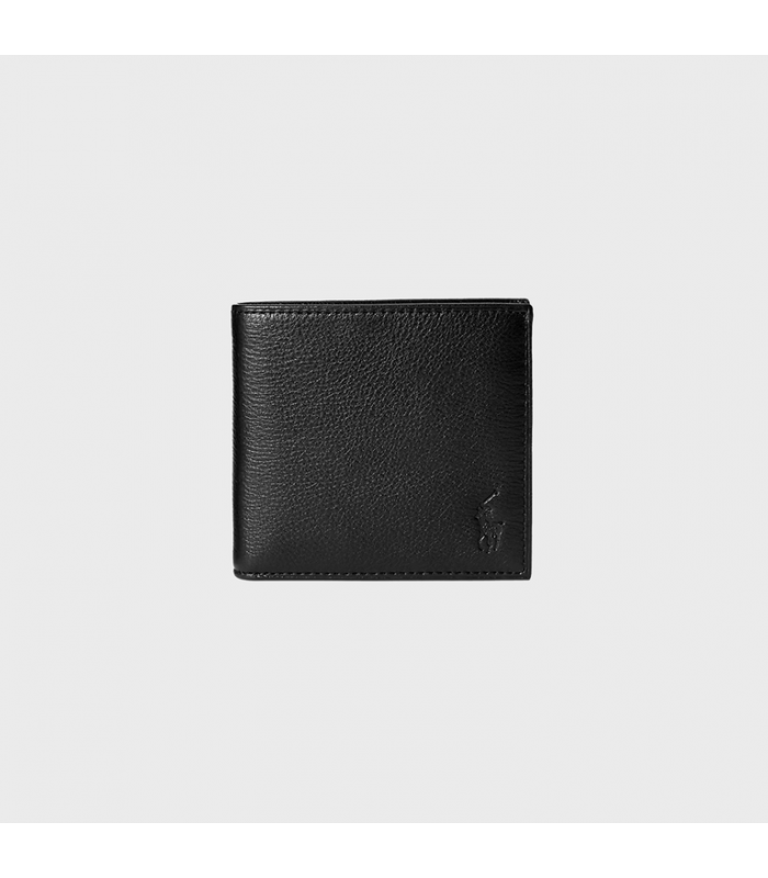 PRL PEBBLE LEATHER BILL WALLET 