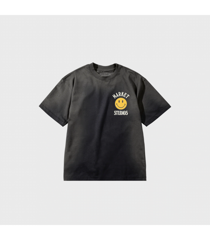 MARKET SMILEY UPSIDE DOWN LOCKUP T-SHIRT