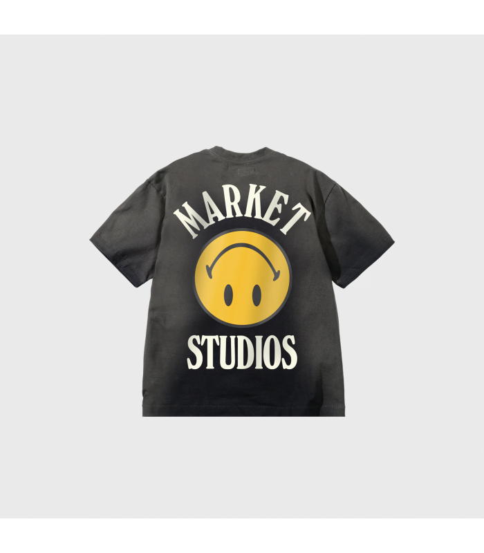 MARKET SMILEY UPSIDE DOWN LOCKUP T-SHIRT