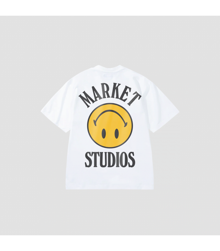 MARKET SMILEY UPSIDE DOWN LOCKUP T-SHIRT