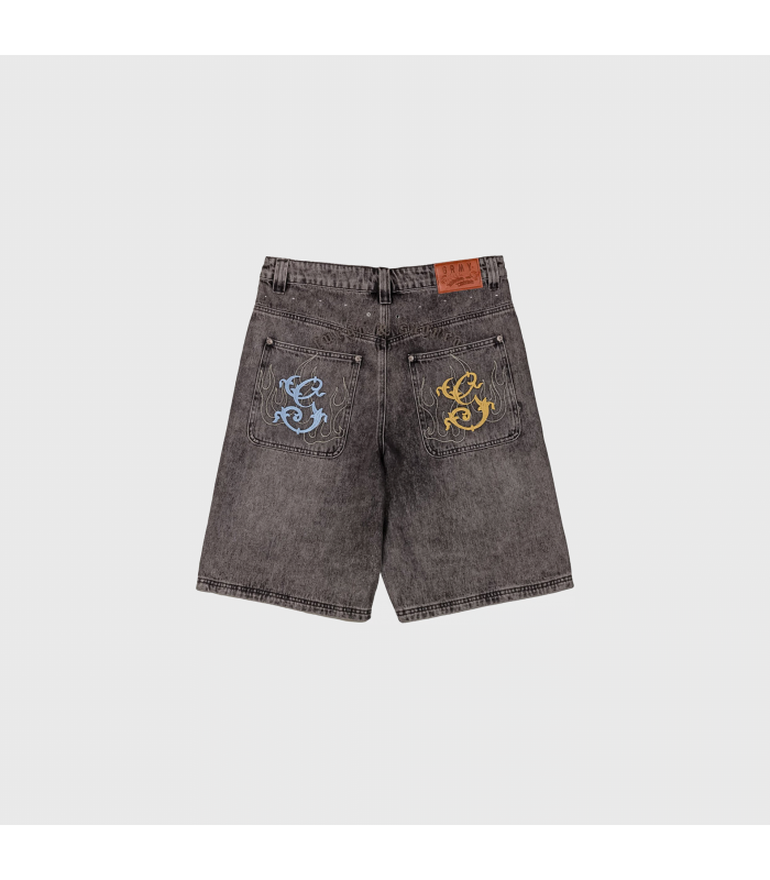 GRMY CHIEF WATCHER BAGGY DENIM SHORTS 