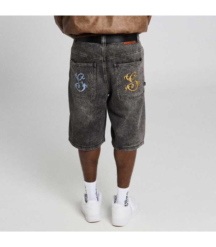 GRMY CHIEF WATCHER BAGGY DENIM SHORTS 