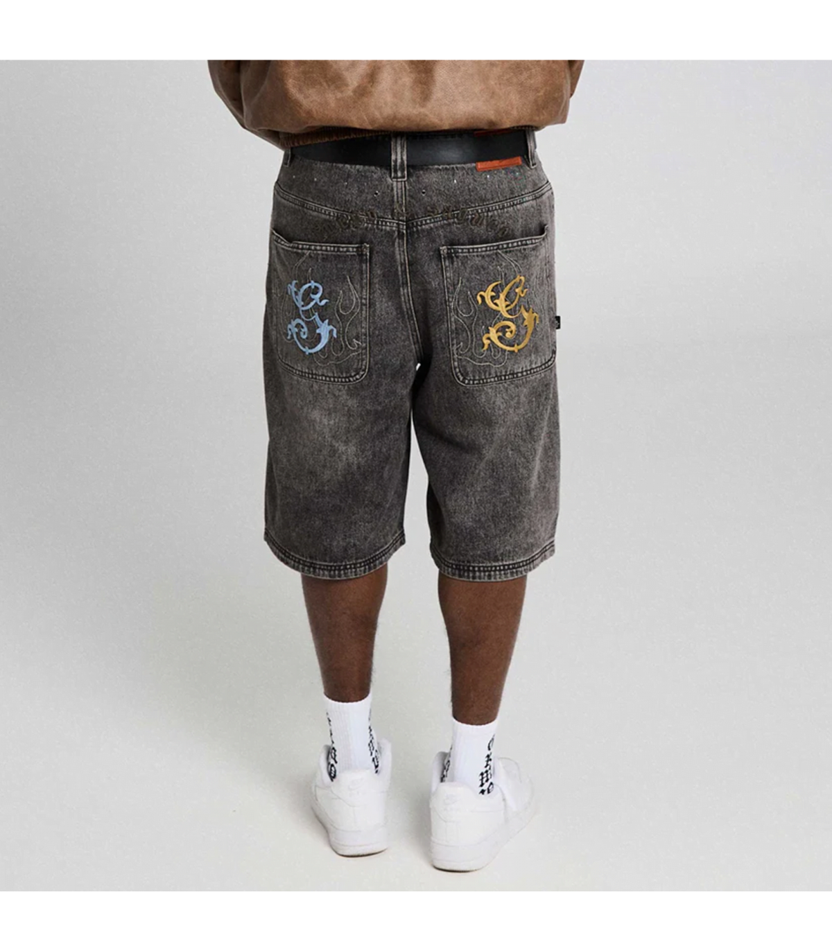 GRMY CHIEF WATCHER BAGGY DENIM SHORTS 