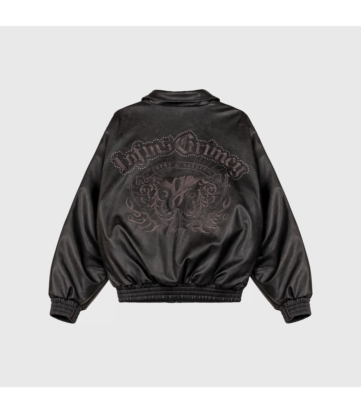 GRMY CHIEF WATCHER PU LEATHER BOMBER JAC