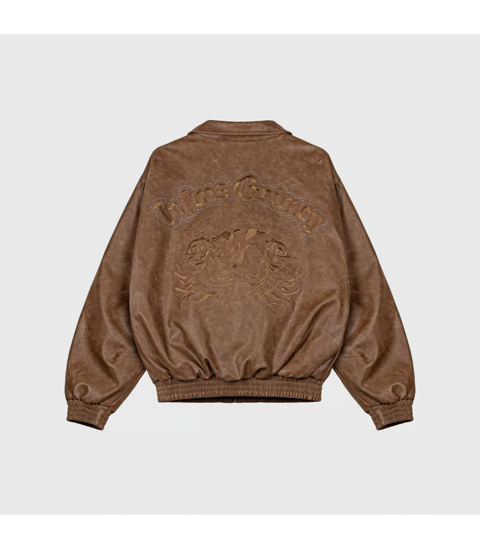 GRMY CHIEF WATCHER PU LEATHER BOMBER JAC