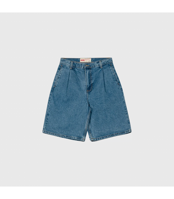 GRMY CONCREAT JUNGLE PLEATED DENIM SHORT