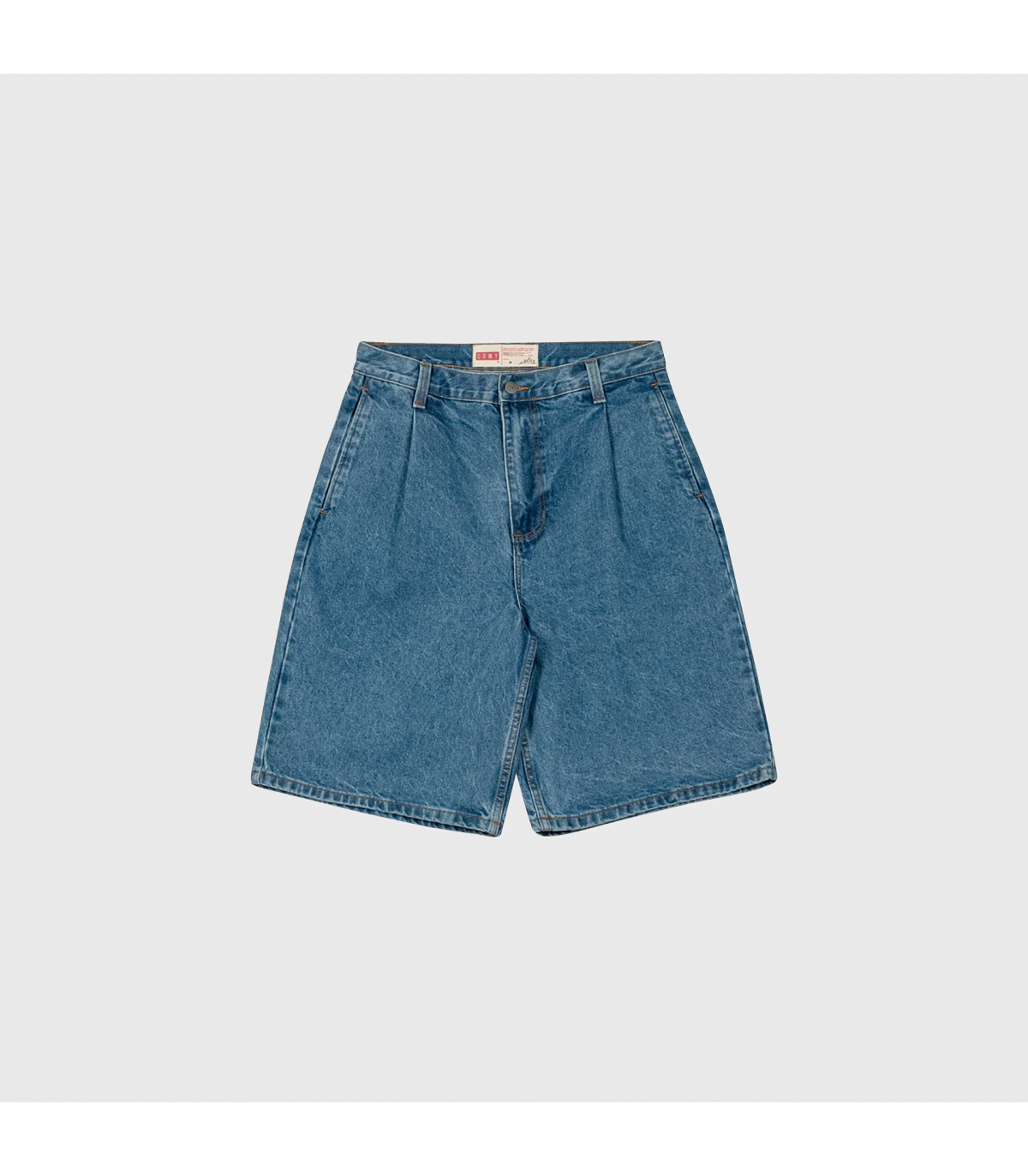 GRMY CONCREAT JUNGLE PLEATED DENIM SHORT