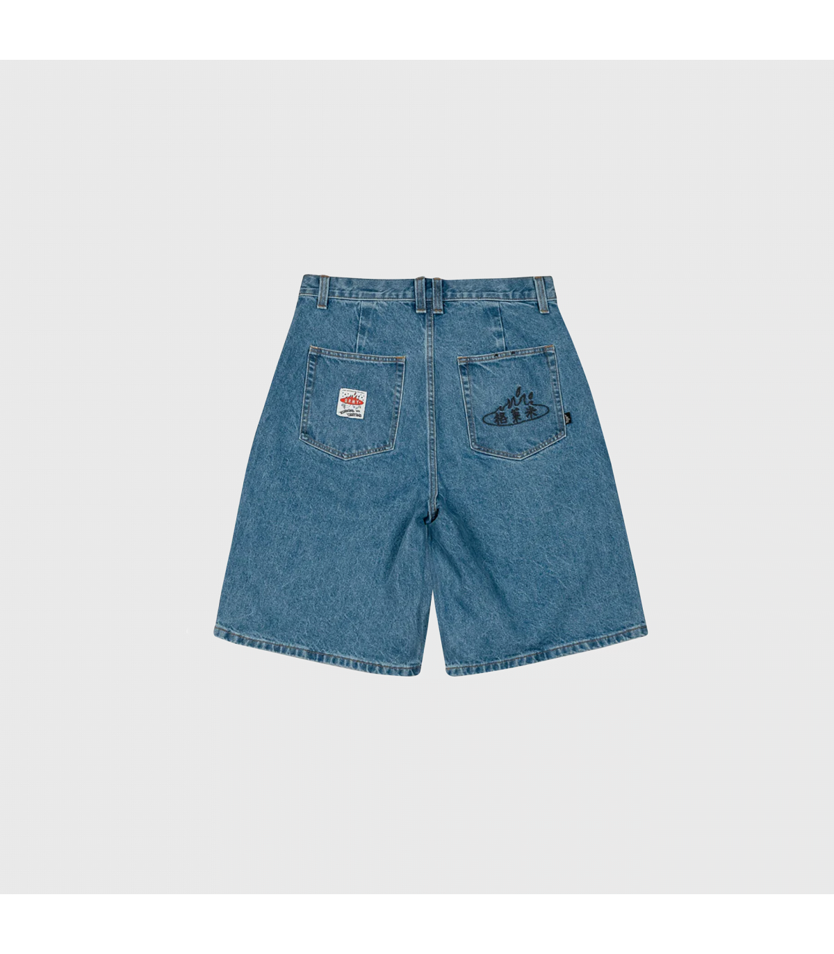 GRMY CONCREAT JUNGLE PLEATED DENIM SHORT