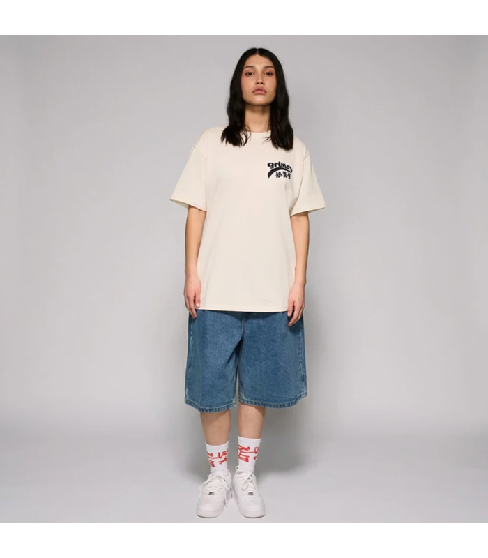 GRMY CONCREAT JUNGLE PLEATED DENIM SHORT