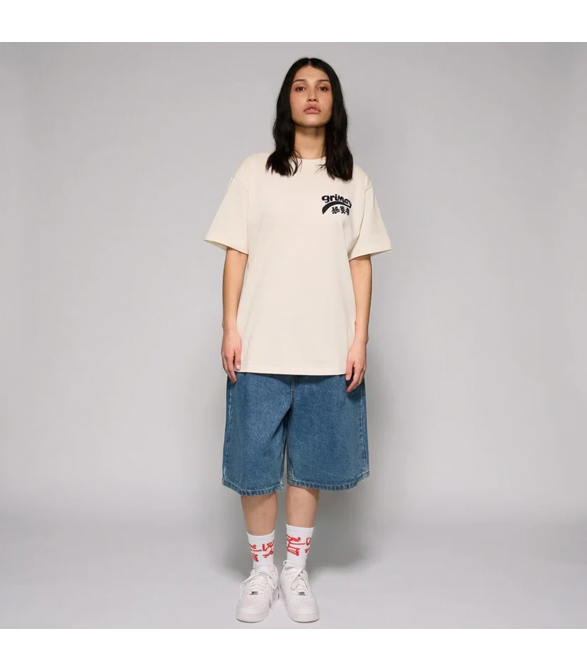 GRMY CONCREAT JUNGLE PLEATED DENIM SHORT