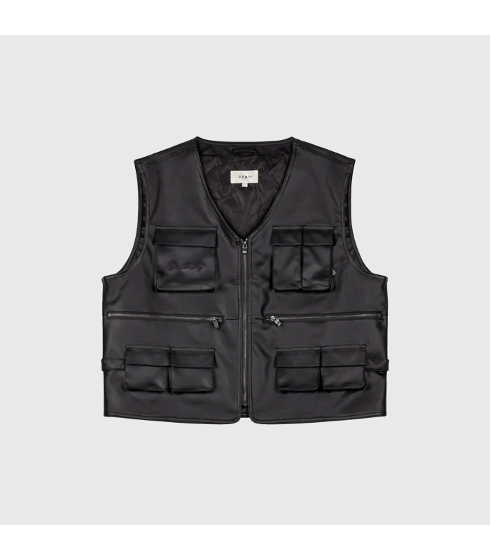GRMY CONCREAT JUNGLE PU LEATHER VEST
