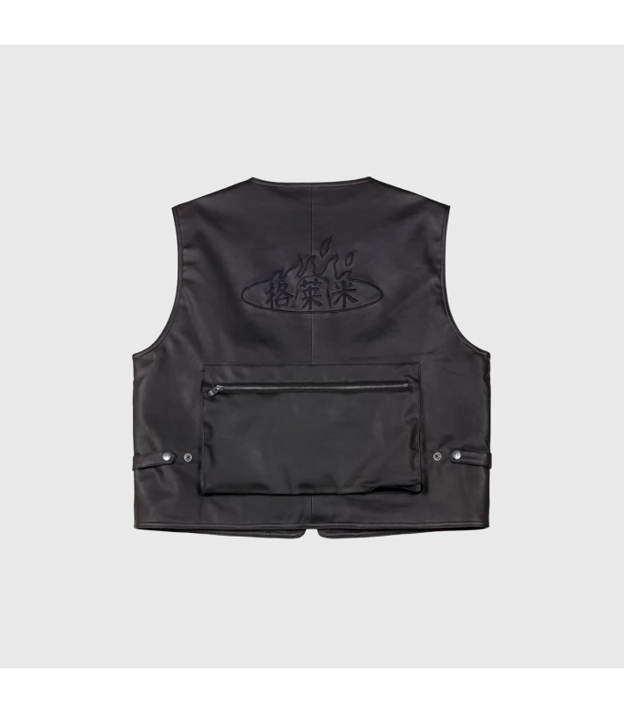 GRMY CONCREAT JUNGLE PU LEATHER VEST