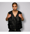 GRMY CONCREAT JUNGLE PU LEATHER VEST