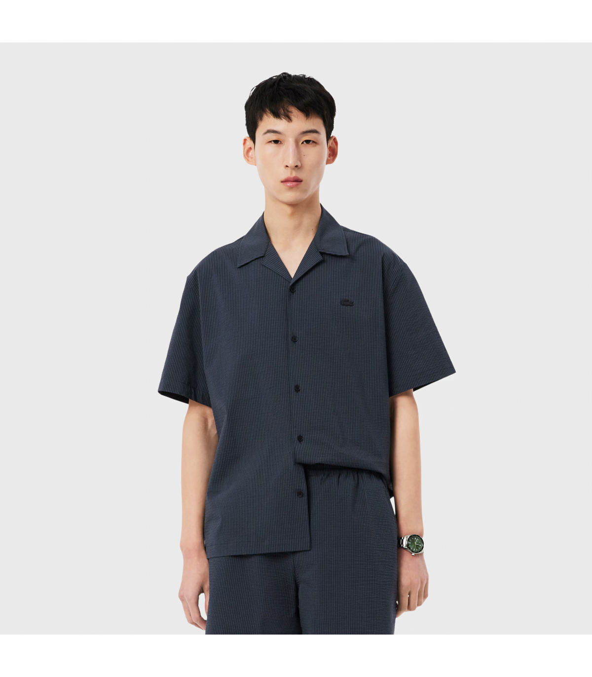 LACOSTE SEERSUCKER TEE