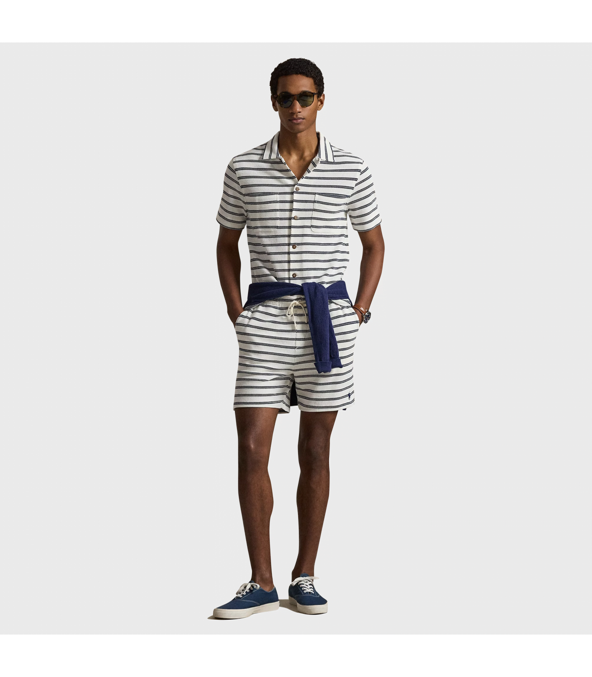 PRL STRIPE TEXTURE SHORTS