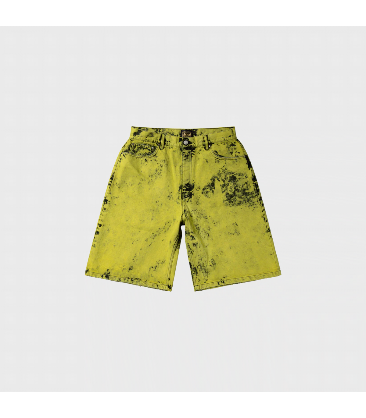 ARIES HEAVY ACID WASH WIDE LEG SHORT