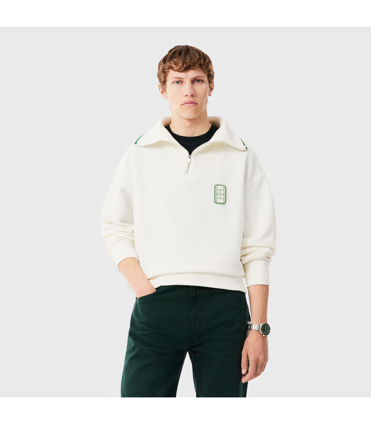 LACOSTE HALF SWEATSHIRT