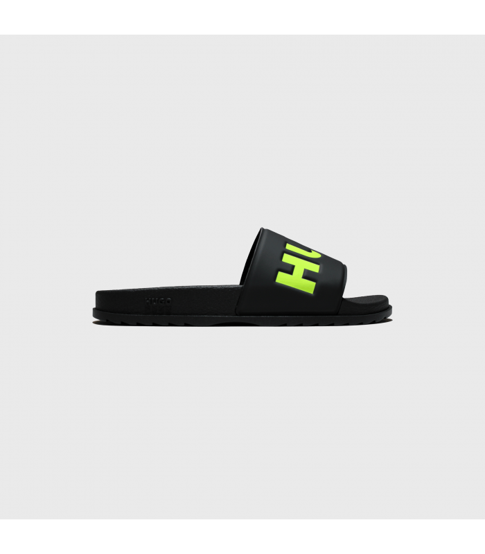 HUGO ITALIAN-MADE SLIDES WITH RAISED LOG