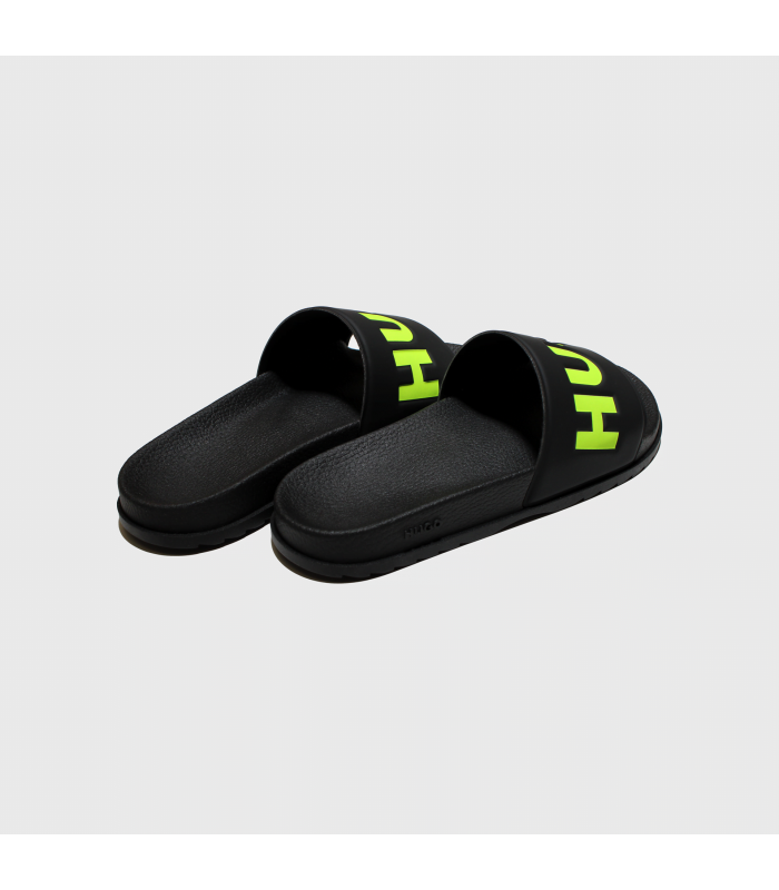 HUGO ITALIAN-MADE SLIDES WITH RAISED LOG