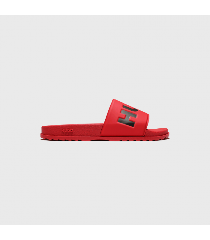 HUGO ITALIAN-MADE SLIDES WITH RAISED LOG