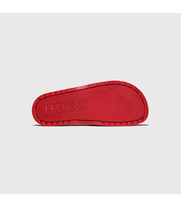HUGO ITALIAN-MADE SLIDES WITH RAISED LOG